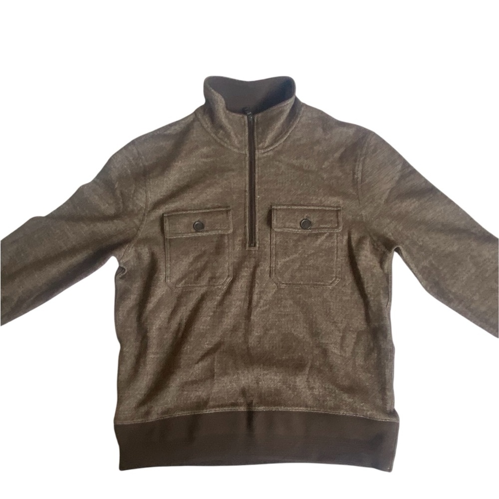 Banana Republic Men's Tan Zip-Up Sweater